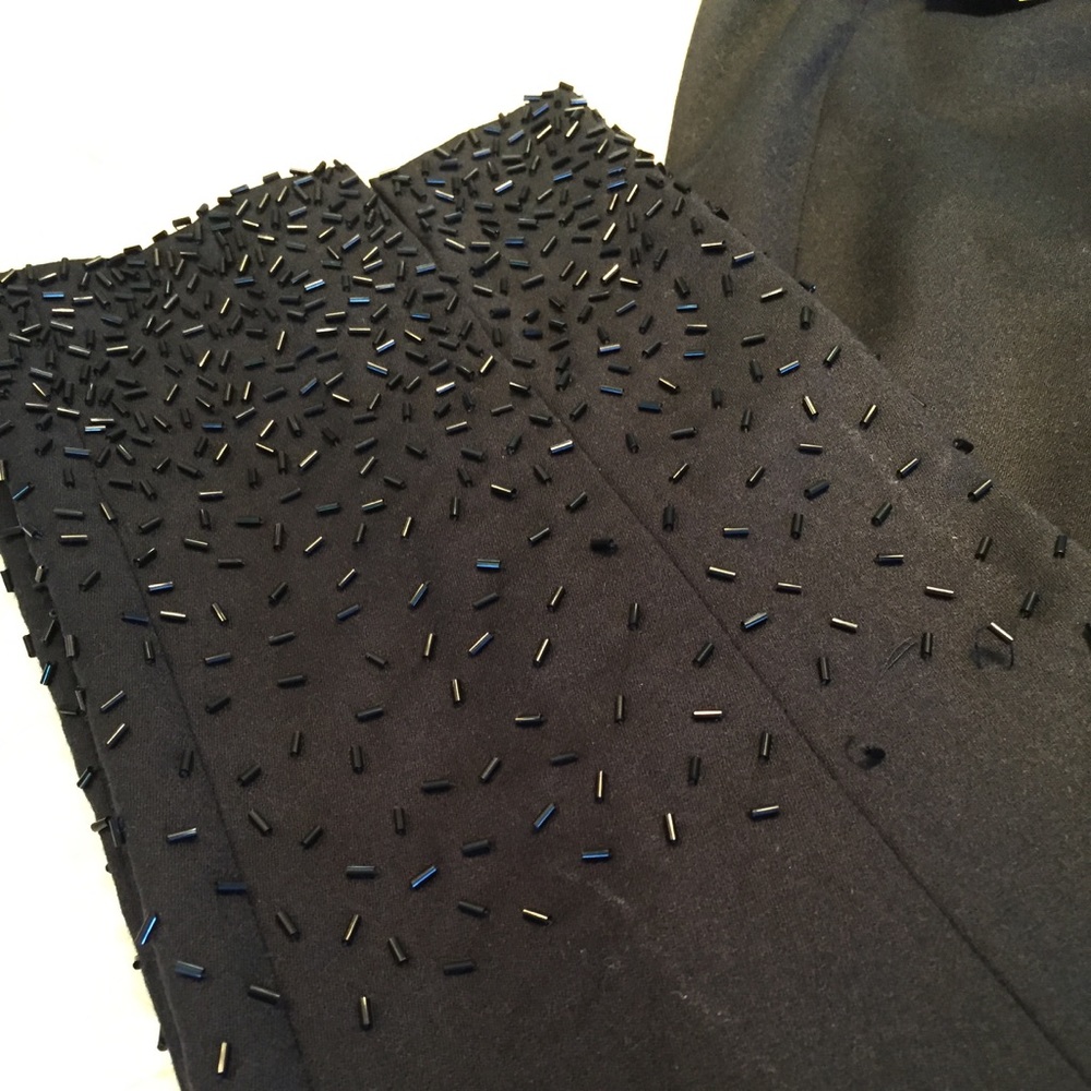 NWT Beaded Evening Dress Pants Italian Wool
